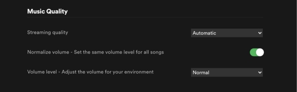 Nastavení kvality zvuku na Spotify